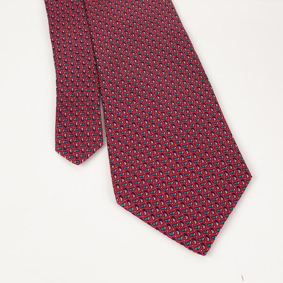 Christian Dior 100%‎ Silk Red Tie - Picture 3 of 8